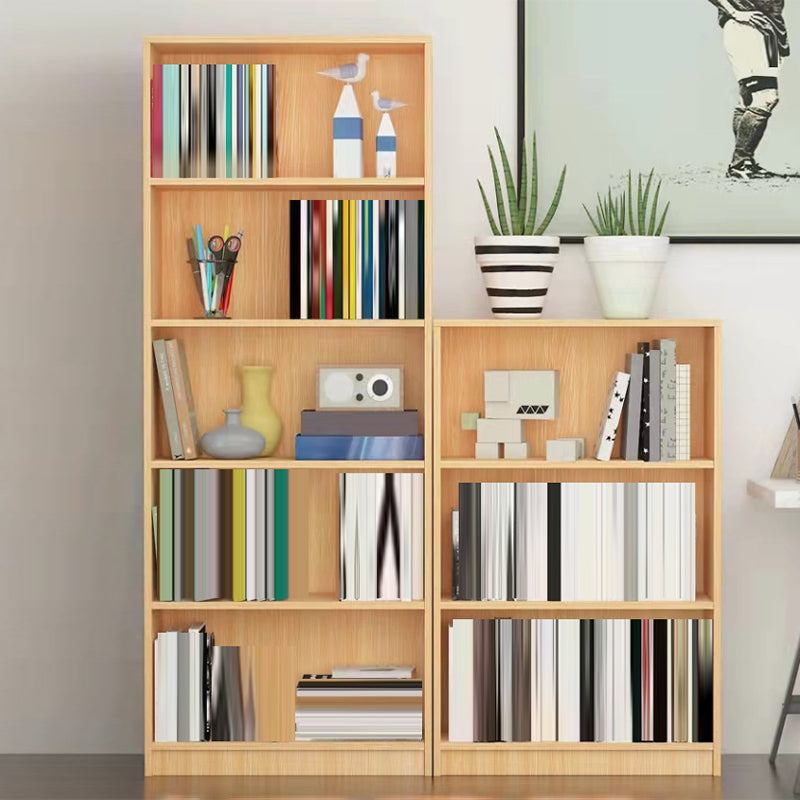 Modern Closed Back Standard Bookshelf Engineered Wood Bookcase