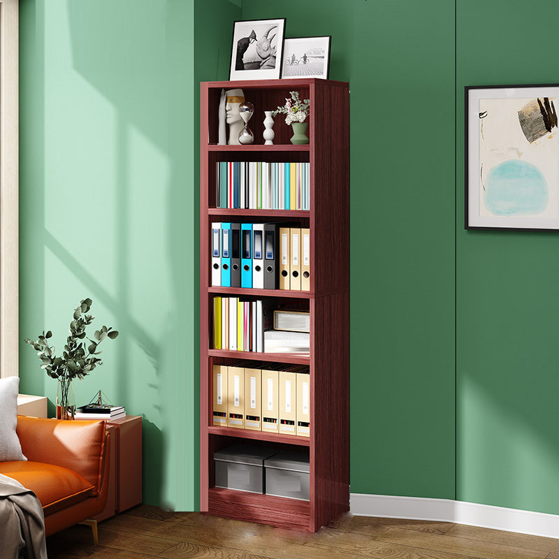 Modern Closed Back Standard Bookshelf Engineered Wood Bookcase