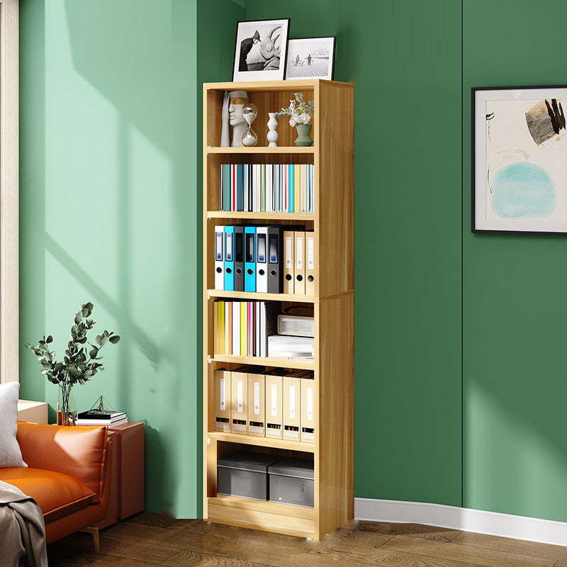 Modern Closed Back Standard Bookshelf Engineered Wood Bookcase