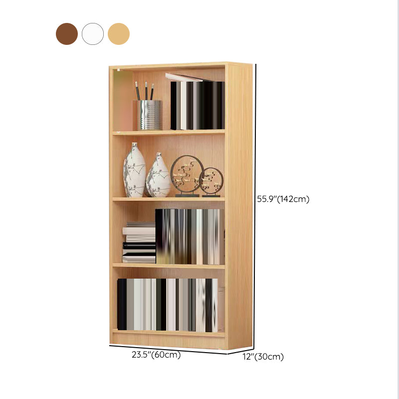 Modern Closed Back Standard Bookshelf Engineered Wood Bookcase