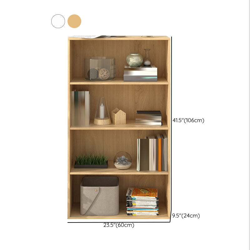 Modern Closed Back Standard Bookshelf Engineered Wood Bookcase