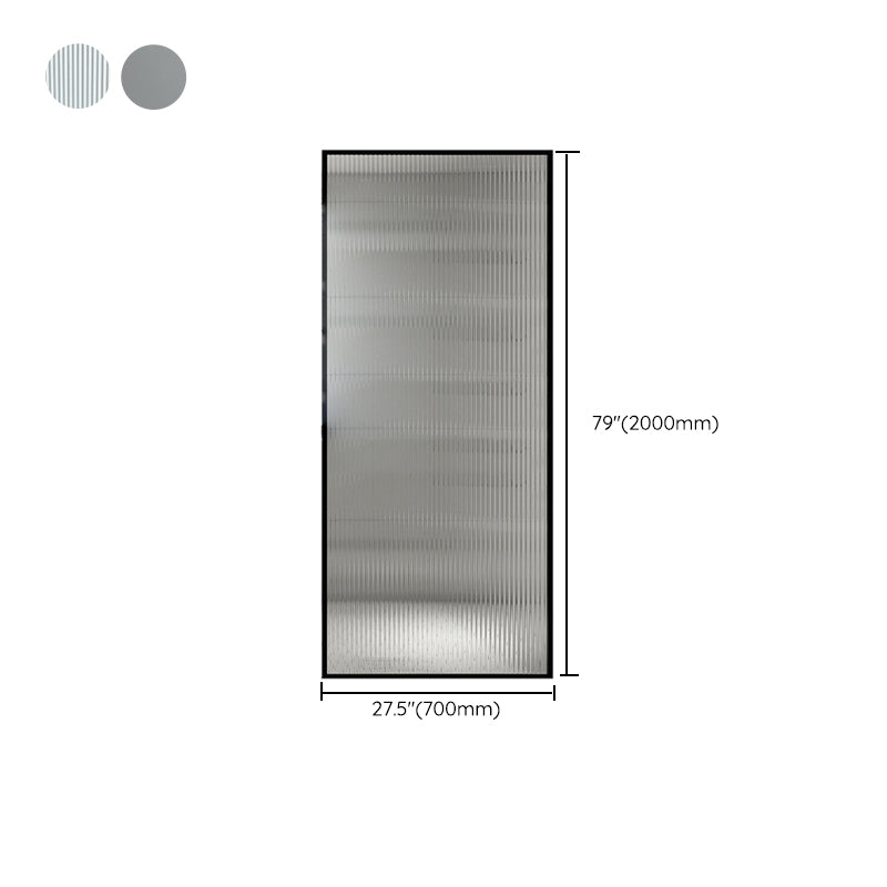 Metal and Glass Shower Door Simple Inline Black Shower Bath Door