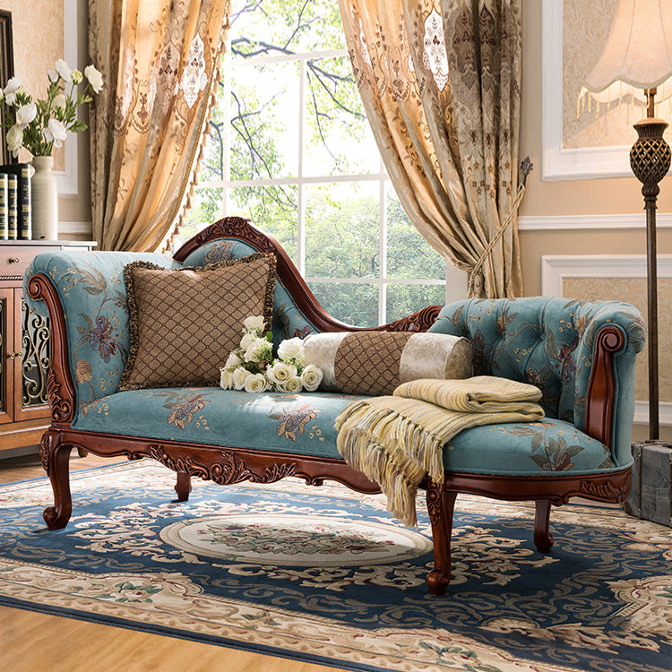 Traditional Chaise Lounge Couch Bedroom Living Room Chaise with Button Tufted