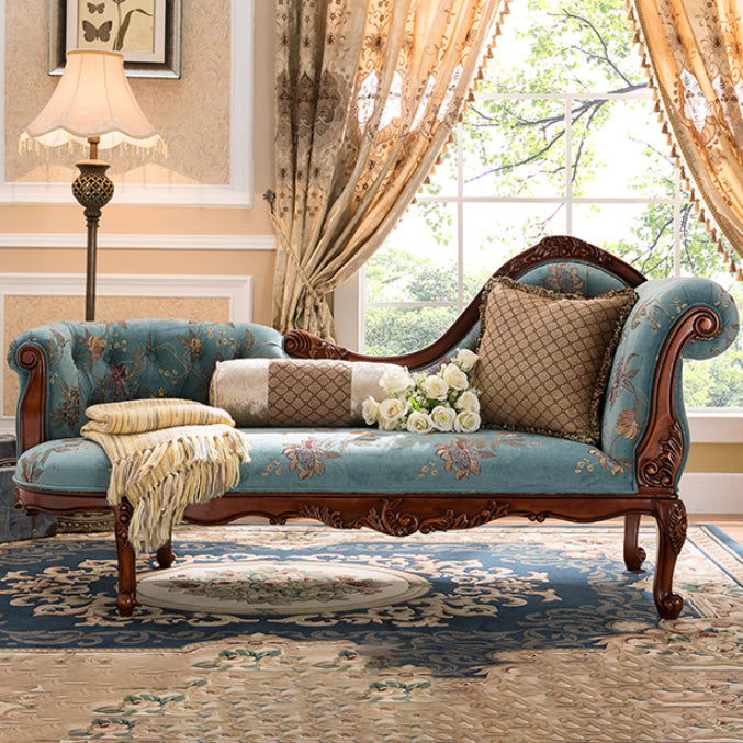 Traditional Chaise Lounge Couch Bedroom Living Room Chaise with Button Tufted