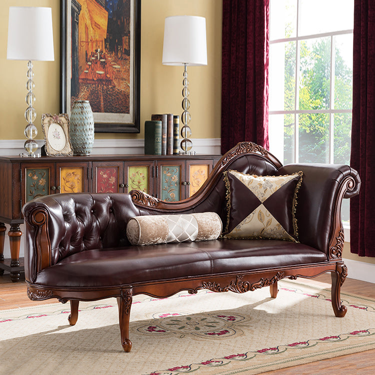 Traditional Chaise Lounge Couch Bedroom Living Room Chaise with Button Tufted