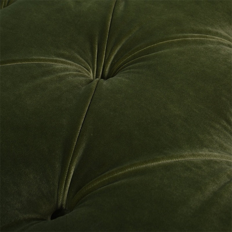 Velvet Rolled Arms Chaise Luxury Solid Wood Chaise for Living Room