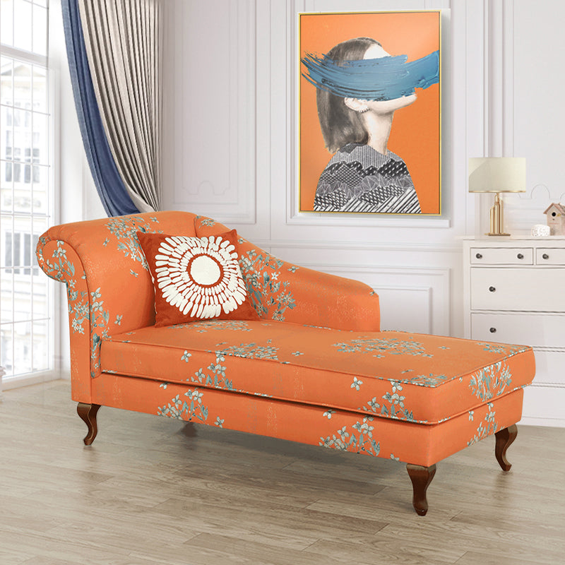 Modern Style Living Room Chaise Rolled Arms Upholstered Chaise