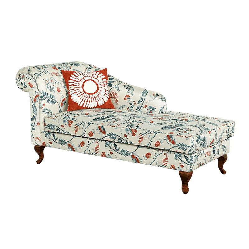 Modern Style Living Room Chaise Rolled Arms Upholstered Chaise