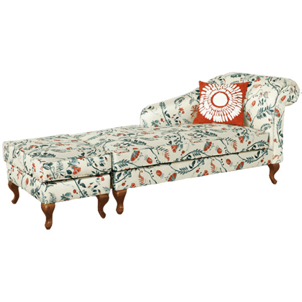 Modern Style Living Room Chaise Rolled Arms Upholstered Chaise
