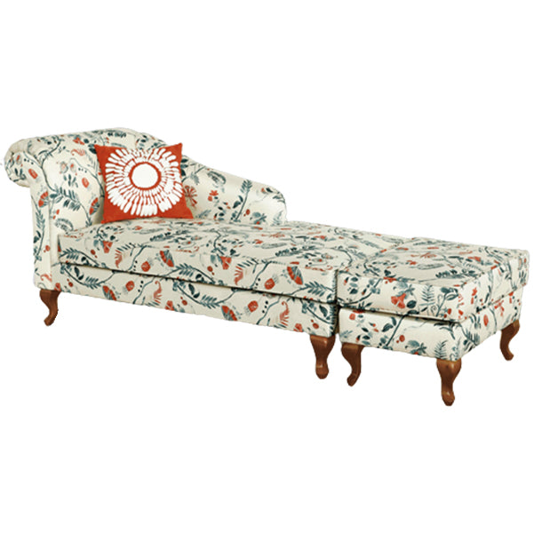 Modern Style Living Room Chaise Rolled Arms Upholstered Chaise