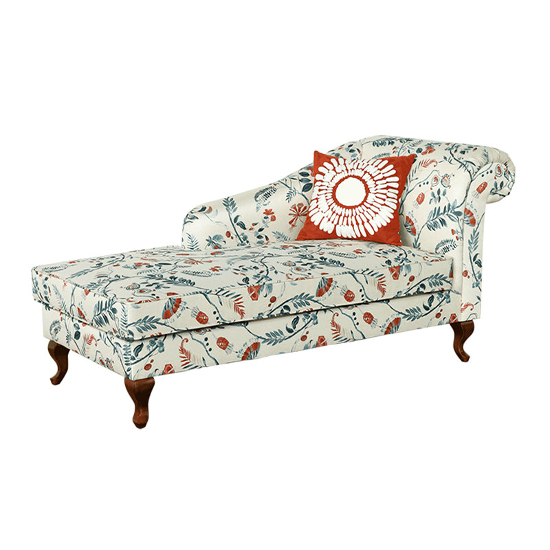 Modern Style Living Room Chaise Rolled Arms Upholstered Chaise