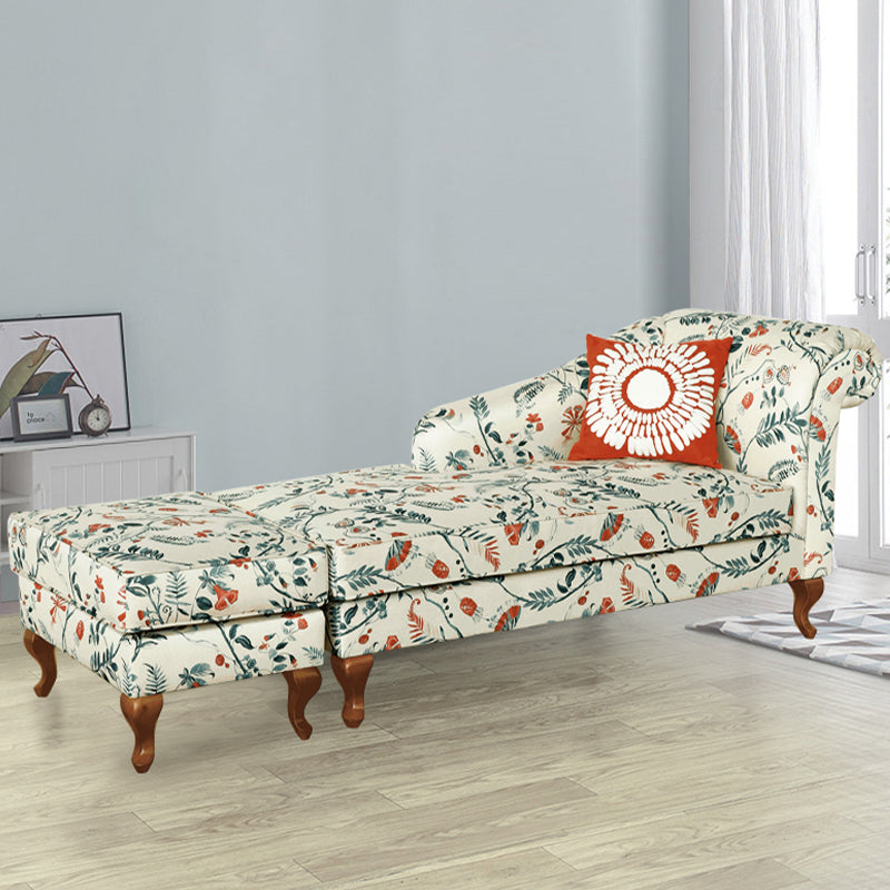 Modern Style Living Room Chaise Rolled Arms Upholstered Chaise