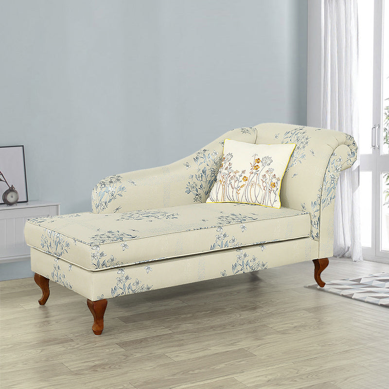 Living Room Upholstered Chaise Modern Style Rolled Arms Chaise