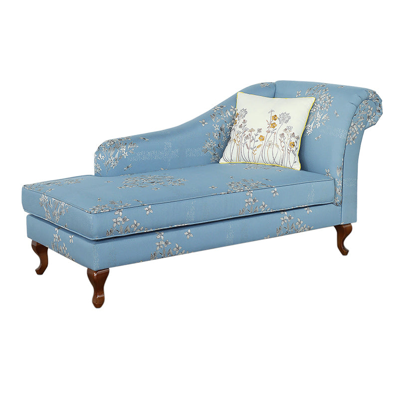 Living Room Upholstered Chaise Modern Style Rolled Arms Chaise
