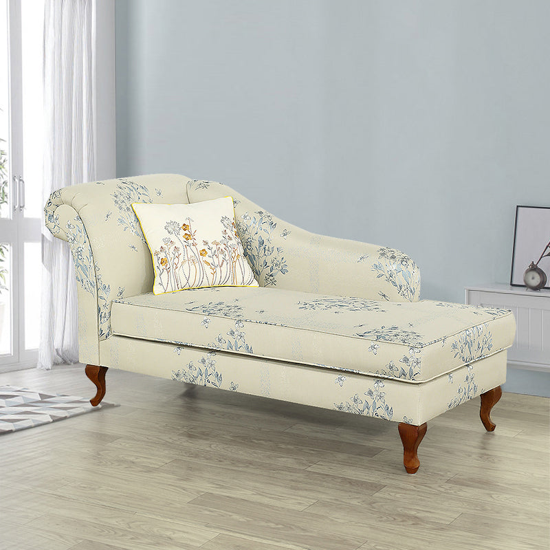 Living Room Upholstered Chaise Modern Style Rolled Arms Chaise