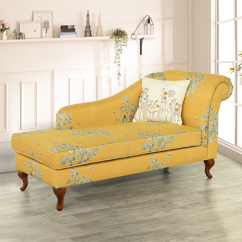 Living Room Upholstered Chaise Modern Style Rolled Arms Chaise