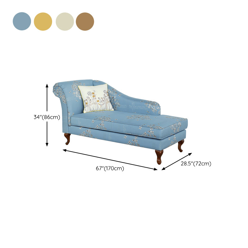 Living Room Upholstered Chaise Modern Style Rolled Arms Chaise