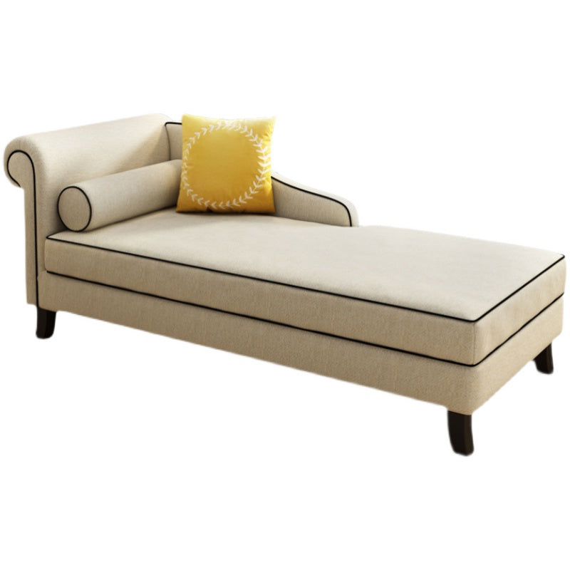 Modern Style Upholstered Chaise Living Room Round Arms Chaise