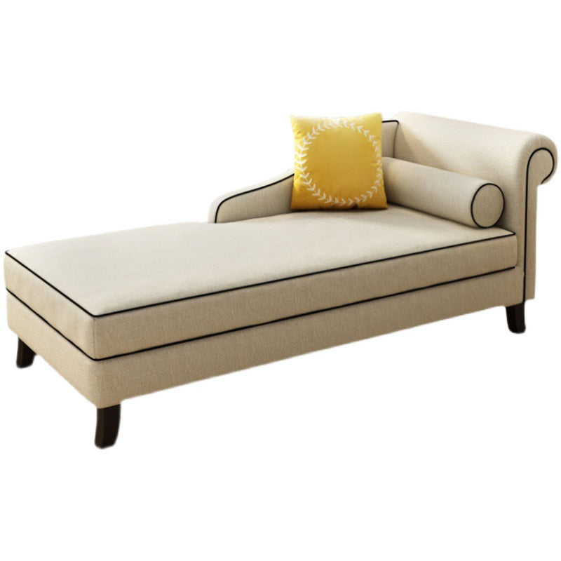 Modern Style Upholstered Chaise Living Room Round Arms Chaise
