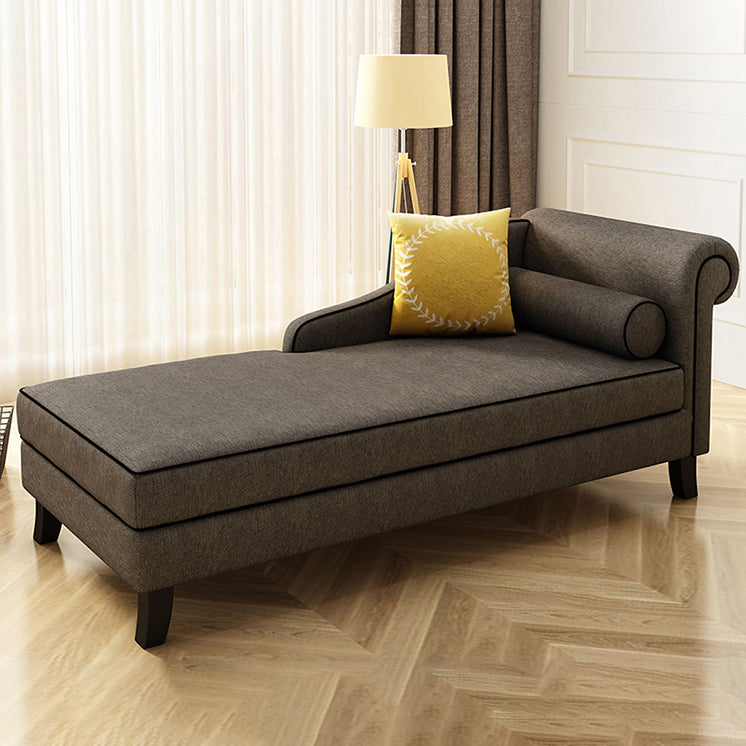 Modern Style Upholstered Chaise Living Room Round Arms Chaise