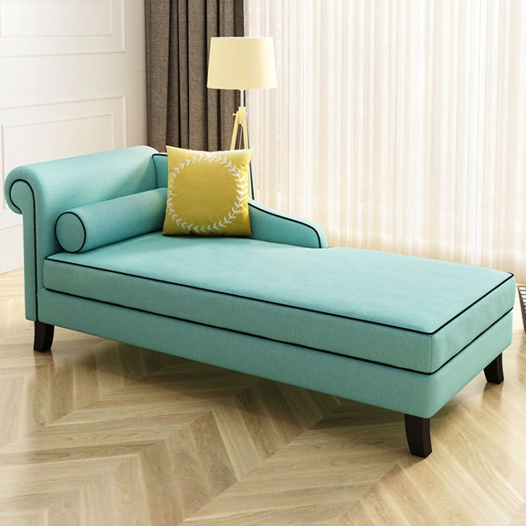 Modern Style Upholstered Chaise Living Room Round Arms Chaise