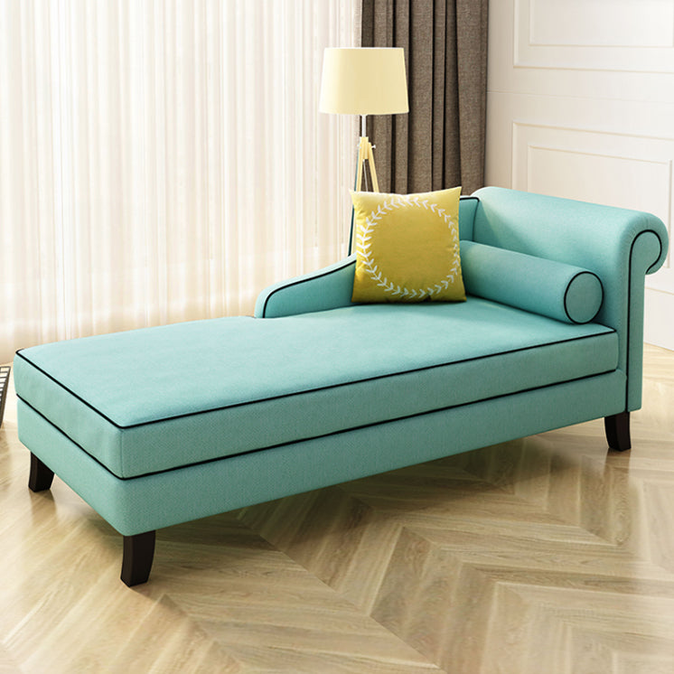Modern Style Upholstered Chaise Living Room Round Arms Chaise