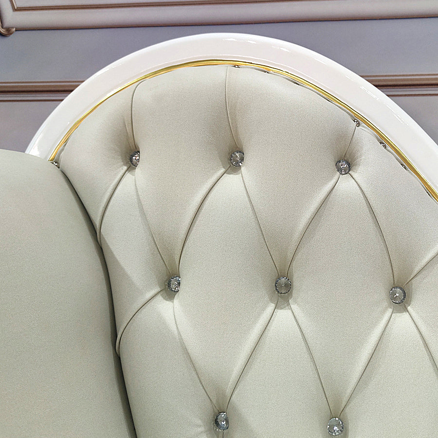 Living Room Rolled Arms Chaise Luxury Style Chaise Lounge with Button Tufted