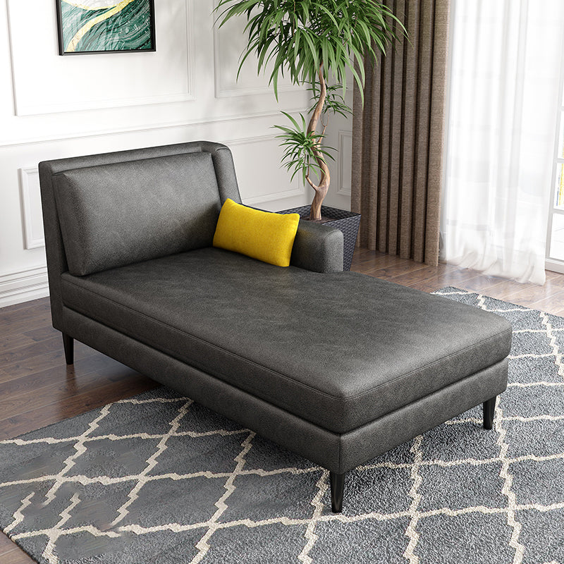Modern Style Upholstered Chaise Living Room Square Arms Chaise