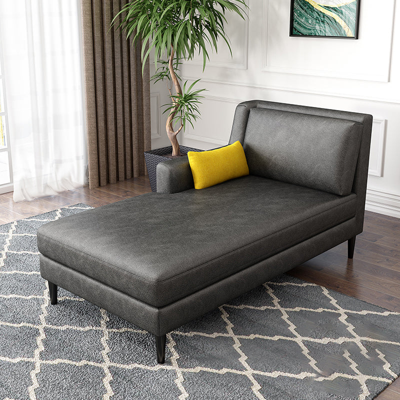 Modern Style Upholstered Chaise Living Room Square Arms Chaise