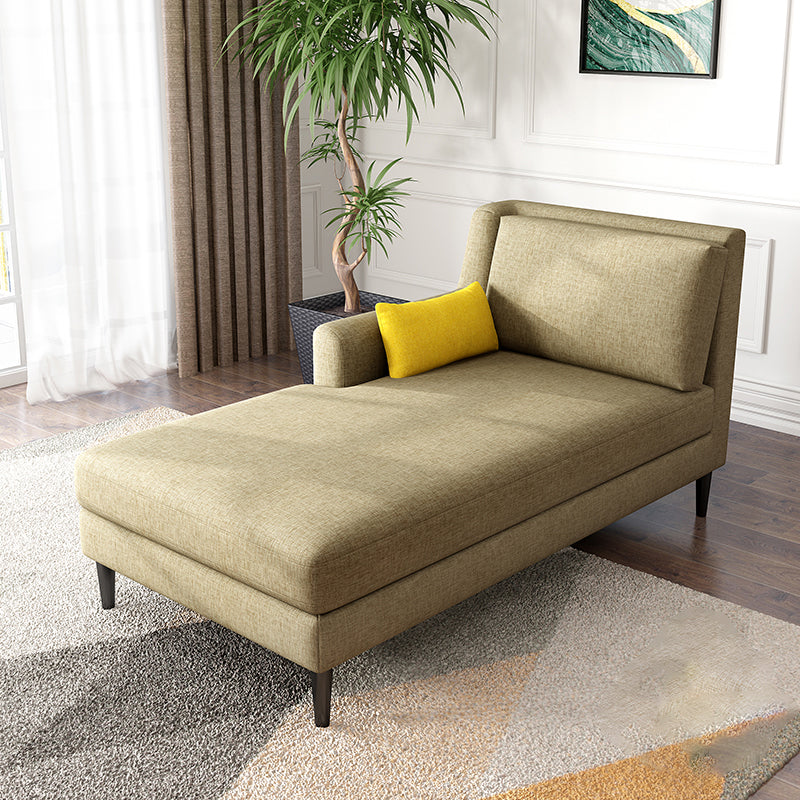 Modern Style Upholstered Chaise Living Room Square Arms Chaise