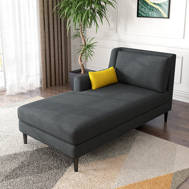 Modern Style Upholstered Chaise Living Room Square Arms Chaise