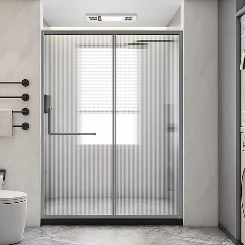 Glass and Metal Shower Door Simple Inline Black Shower Bath Door