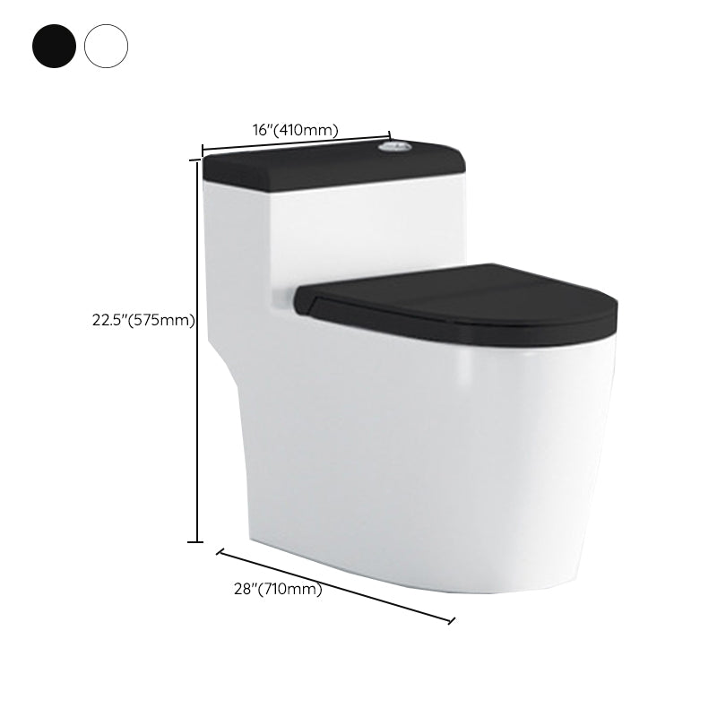 Traditional All-In-One Urine Toilet Floor Mounted Porcelain Siphon Jet Toilet