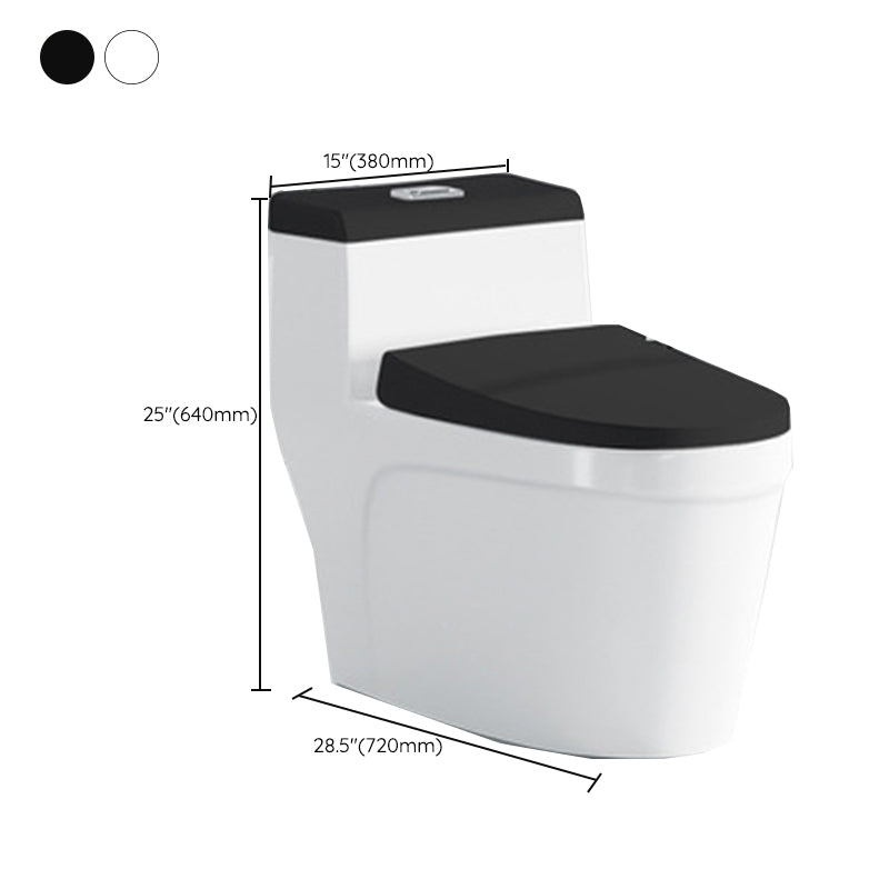 Traditional All-In-One Urine Toilet Floor Mounted Porcelain Siphon Jet Toilet