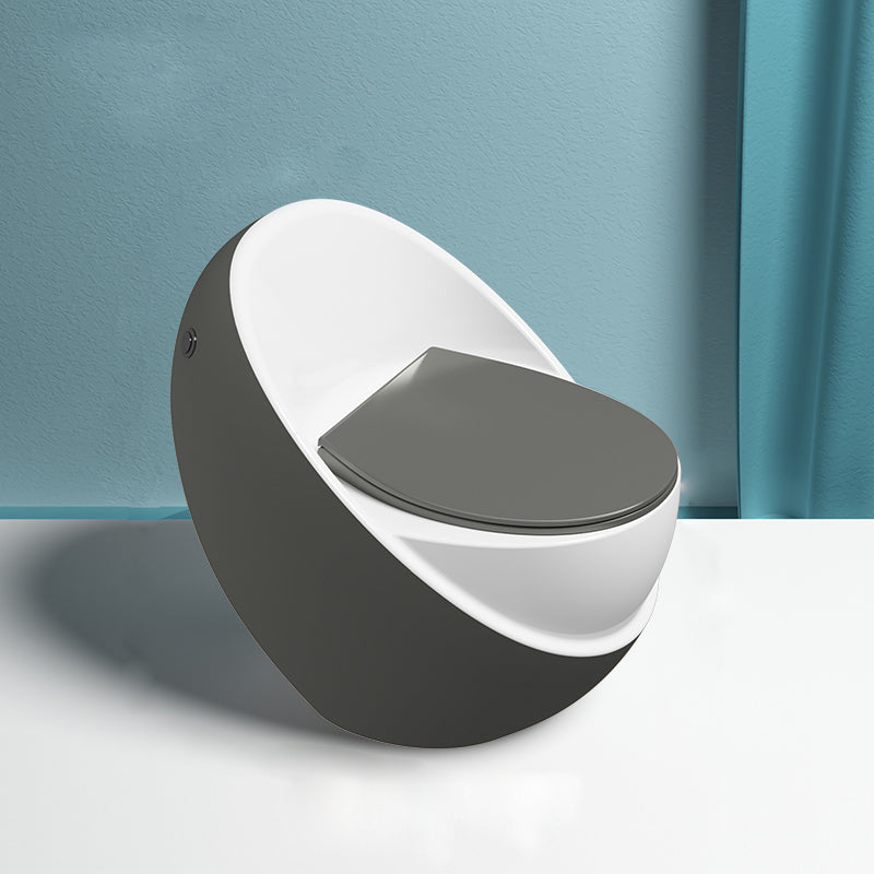Modern Flush Toilet All-In-One Floor Mounted ABS Siphon Jet Toilet Bowl