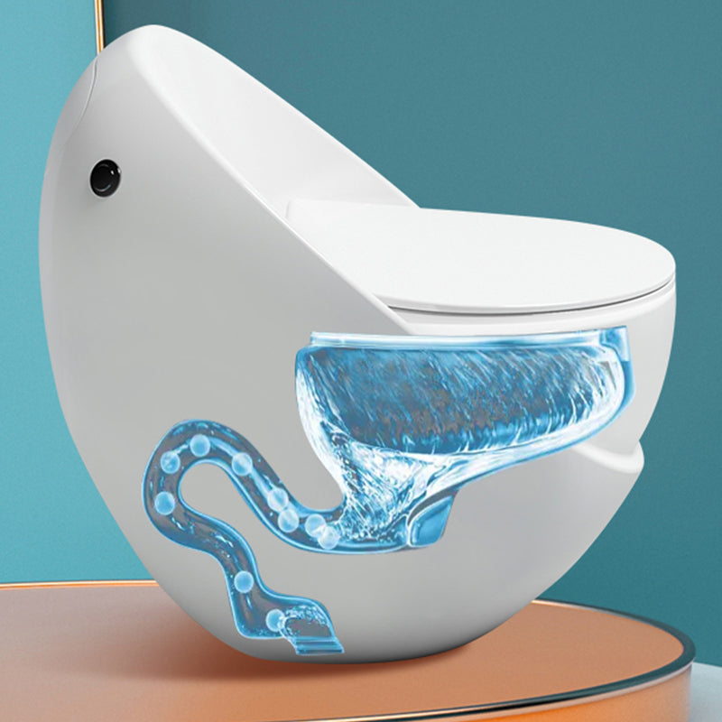 Modern Flush Toilet All-In-One Floor Mounted ABS Siphon Jet Toilet Bowl