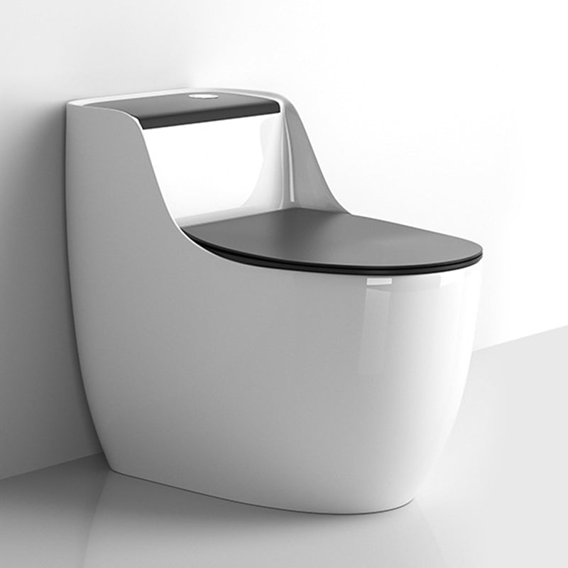 Modern Floor Mounted Ceramic Toilet One Piece Flush Toilet with Toilet Seat