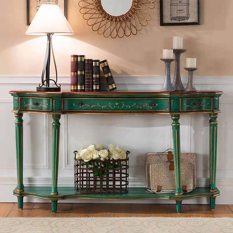 Victoria Wooden End Table Free Form Sofa Console Table for Hall
