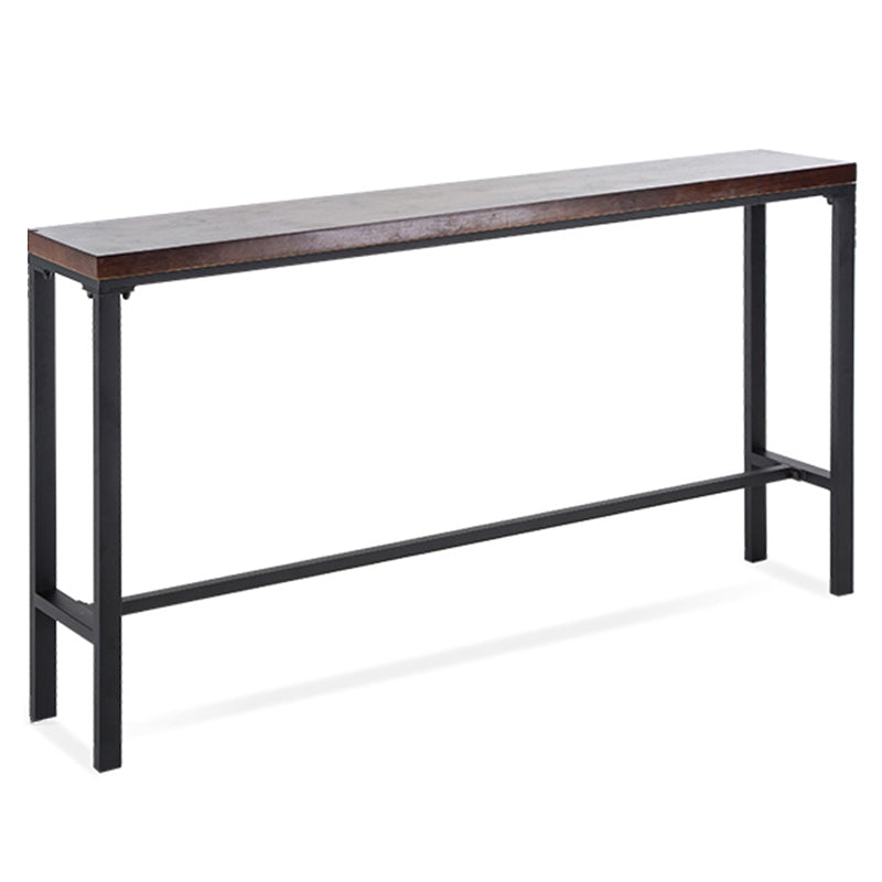 Industrial Rectangle Bistro Bar Table Solid Wood Bar Table for Dining Room