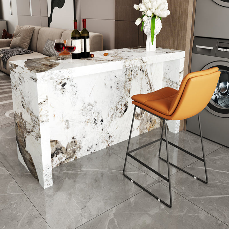 Modern Bistro Bar Table Sintered Stone Bar Table for Living Room