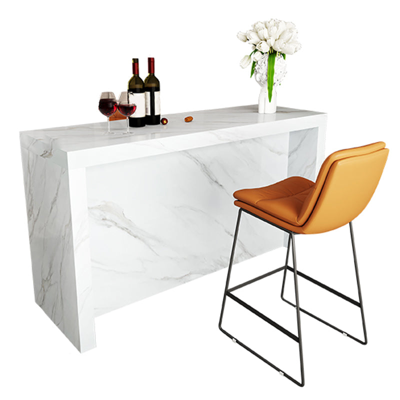 Modern Bistro Bar Table Sintered Stone Bar Table for Living Room