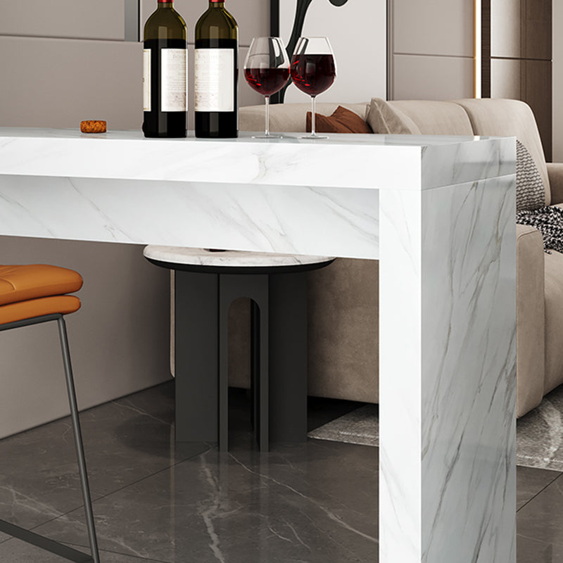 Modern Bistro Bar Table Sintered Stone Bar Table for Living Room