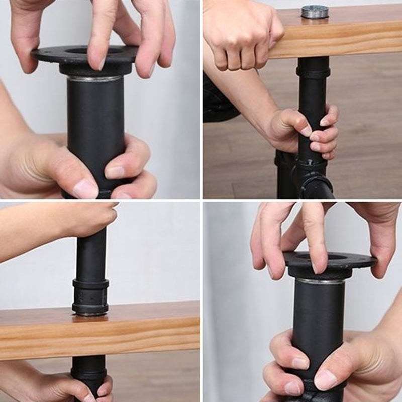 Industrial Solid Wood Bar Table Rectangle Bistro Dining Table