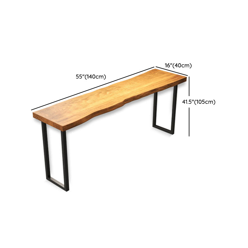 Industrial Rectangle Pub Table Set 1/2/5 Pieces Wooden Bar Table with Backless Stools
