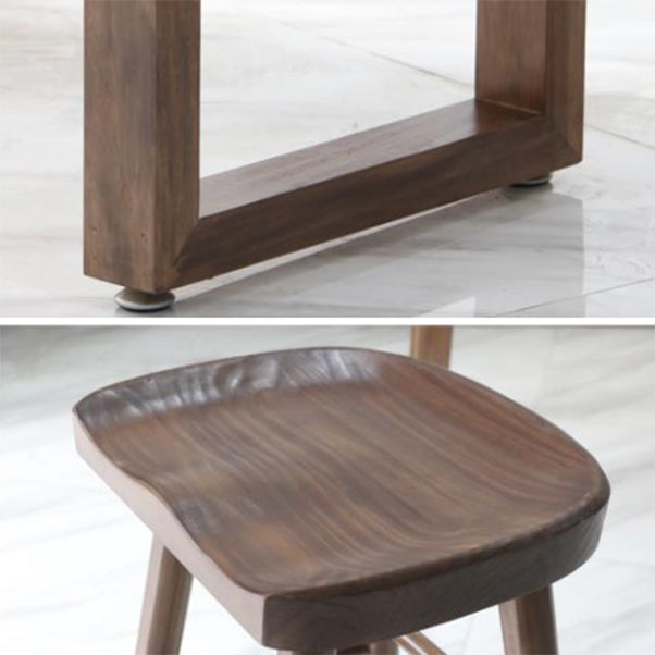 Contemporary Rectangle Pub Table Set 1/4/5 Pcs Bar Table with Wooden Stools