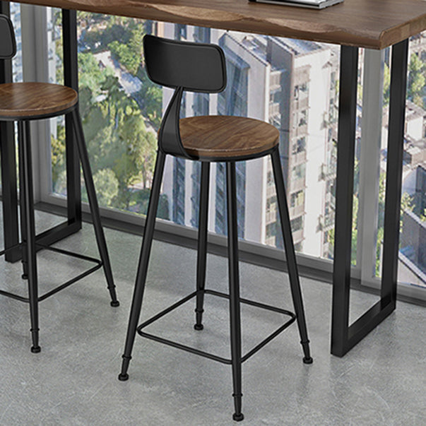 1/3 Pieces Brown Wood Top Bar Set with Stools Industrial Rectangle Pub Table Set