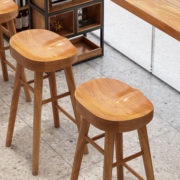 Contemporary Solid Wood Bar Table Set 1/4 Pcs Rectangle Bar Table and Backless Stools