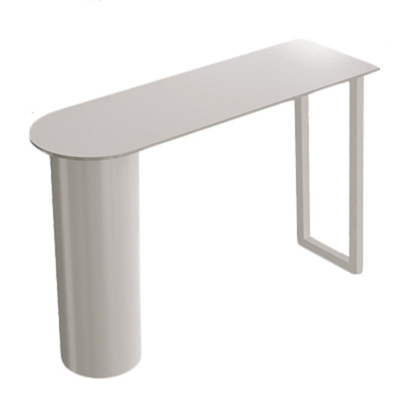 Metal and Stone Pub Set 1/2/3 Pcs Modern Indoor Bar Table with Upholstered Stools