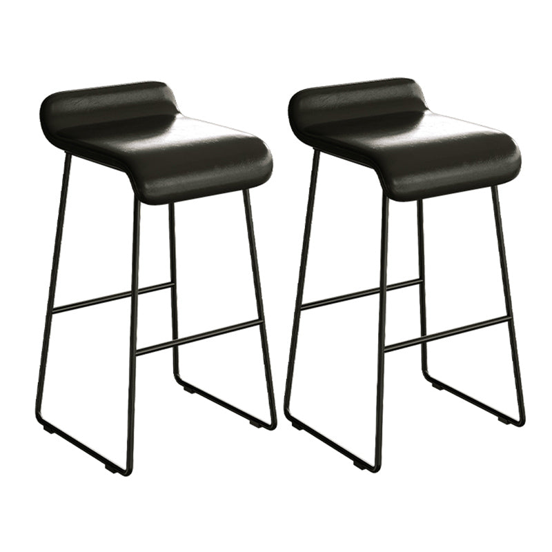 Metal and Stone Pub Set 1/2/3 Pcs Modern Indoor Bar Table with Upholstered Stools