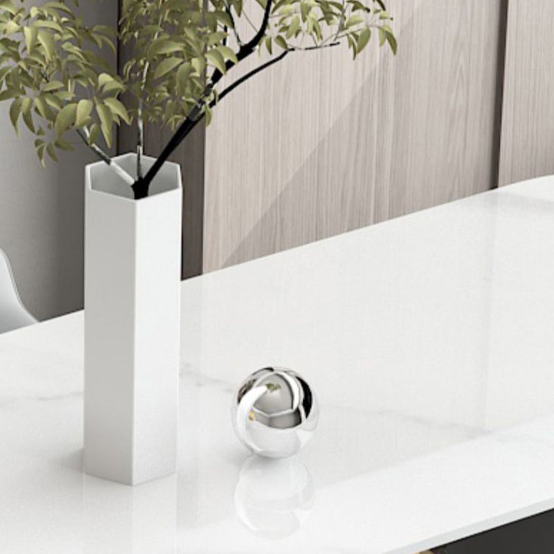 Modern 1/5 Pieces Bar Table Set Stone Counter Table with Stools for Living Room